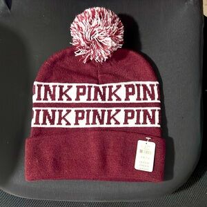 Cute PINK beanie burgundy/maroon color